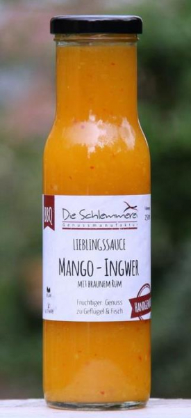 Mango-Ingwer-Sauce mit braunem Rum 250ml